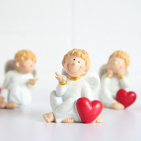 【特价】迷你装饰品树脂摆件书桌装饰品小天使摆件快乐天使(个)