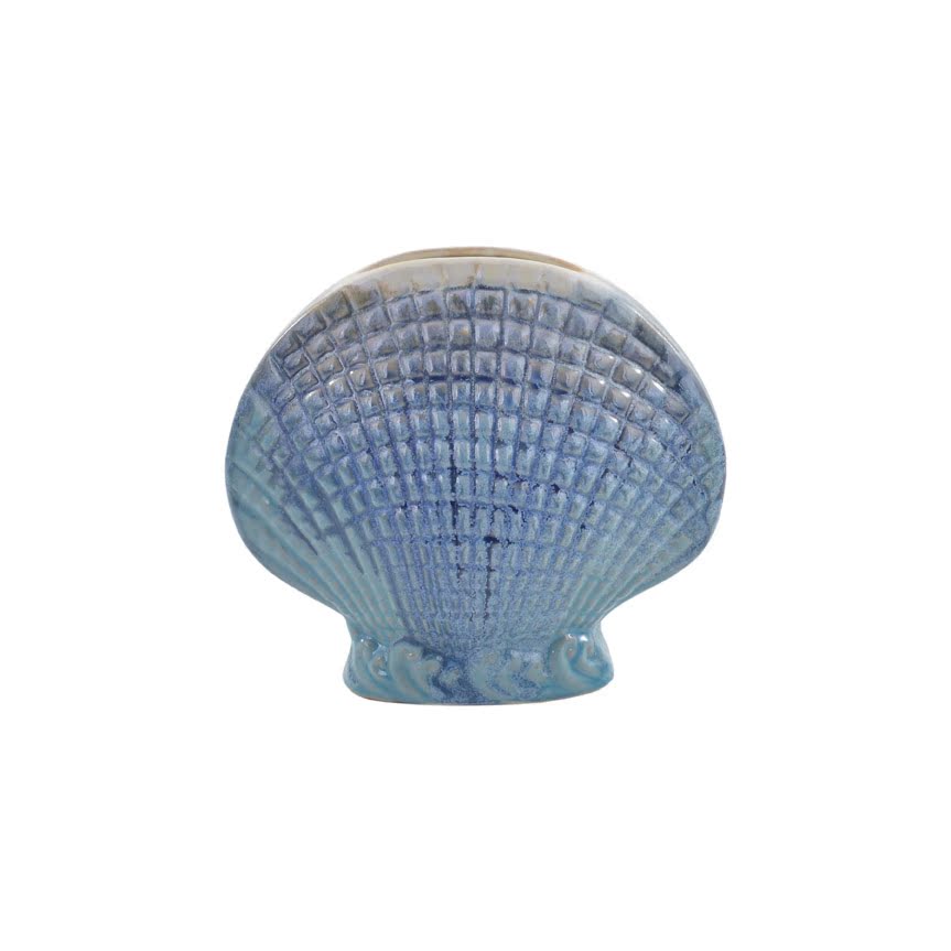 可立特 蓝色贝壳陶瓷花瓶CH0129