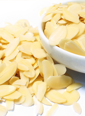 承德杏仁原味南杏仁甜杏仁片白杏仁生杏仁野生杏仁片烘焙500g包邮