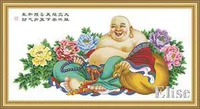Cross -STITCH High -Definition Color Printing Рисунки Китай Ветром ZF078 Maitreya Buddha смеется и часто открывает всю книгу печати