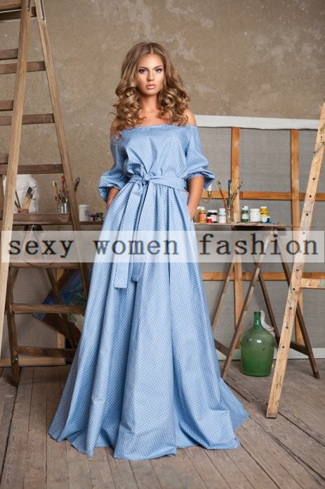 

Женское платье Sexy women dress ms0153 Collar Sexy Waist Mopping Big Swing Bohemian Party Dress2015