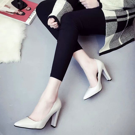 【纯白色高跟鞋】_夜店性感女鞋图片_韩版高跟鞋价格_搭配分享 - 爱