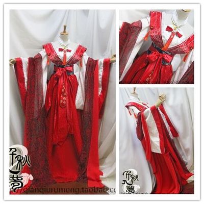 taobao agent [Dream of Qianqiu] Anecdotes of Tianxing Anecdotes in Mo Lu New Year's Gorgeous Red and White Coster COS to draw it