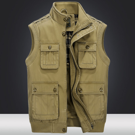 afs jeep户外纯棉马甲男战地吉普钓鱼摄影记者坎肩多口袋外套背心