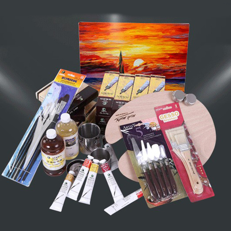 包邮马利牌初学油画套装油画工具套装50ml款/马利油画颜料套装