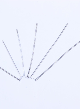 文悟 银色t形针一包球针 白k平头针 铁质t字针diy饰品材料配件