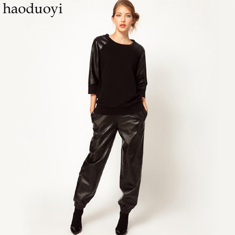 

Леггинсы Haoduoyi 132433378 Lulu And Co PU
