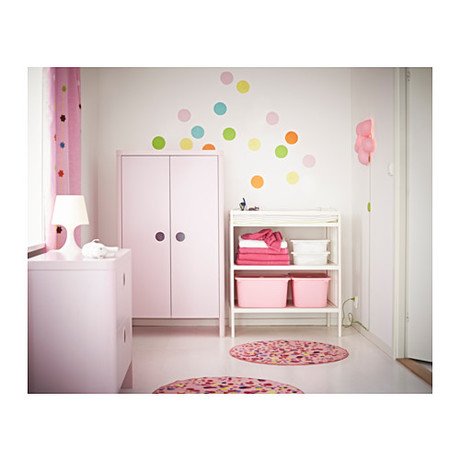 皇冠宜家代购ikea 布松纳 衣柜, 淡粉红色 ◆宜家家居