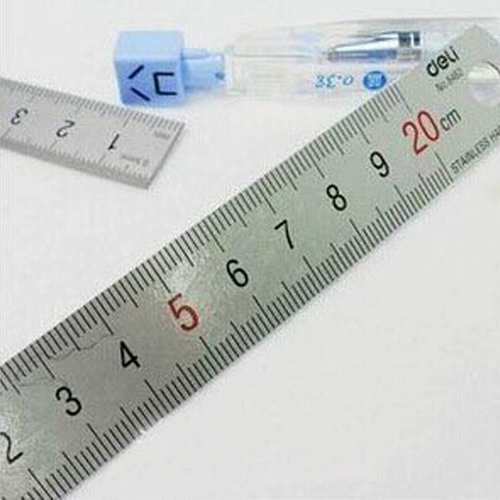 Deli 8462, стальная линейка, канцелярские товары, линейка 20 см, стальная линейка 20 см, весы из нержавеющей стали с прозрачной шкалой