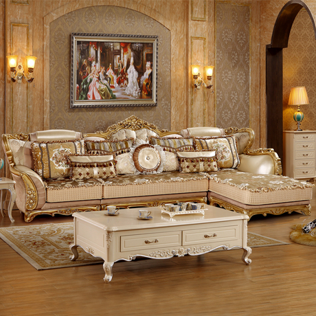 【欧式金色沙发】_高档布艺沙发图片_型皮布沙发价格_搭配分享 - 爱