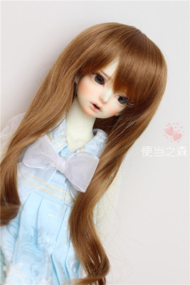 taobao agent Agent [Crims of Crimine] 1/4bjd wig MSD high -temperature silk wig brown hair Miss curly hair
