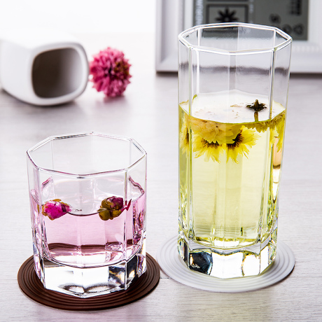 乐美雅玻璃杯便携透明可爱水杯家用套装耐热创意花茶杯水杯柠檬杯