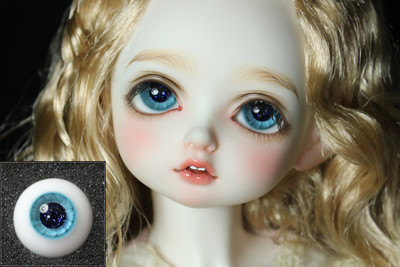 taobao agent [YH] BJD boutique glass eye bead/D07 lake blue 14mm16mm18mm small iris