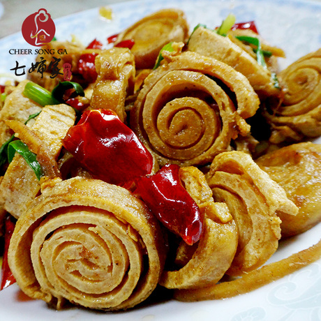【七婶家】私房菜干煸千张筒250g/霉千张筒现做素食零食