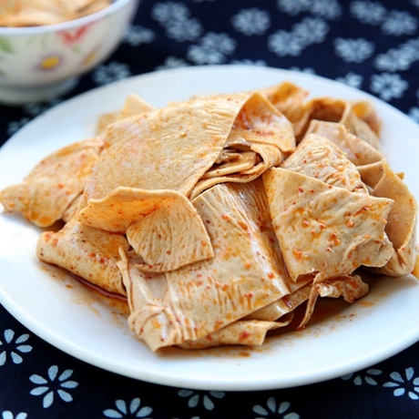 沐爸爸秘制卤味 红油豆皮 纯天然油豆皮 开袋即食 美味豆制品