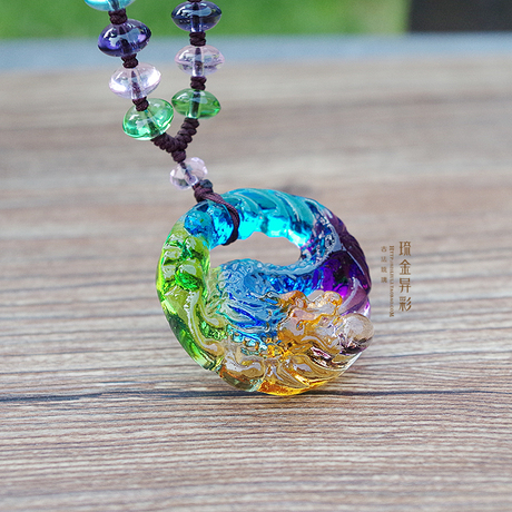 龙腾盛世 正品古法琉璃项链本命年生肖龙民族复古风,男女吊坠饰品