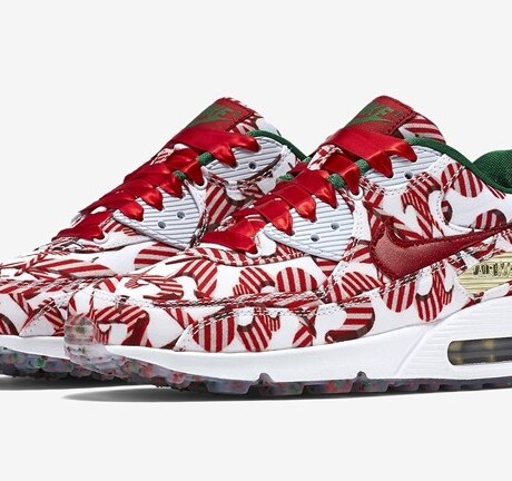 日本代购 nike wmns air max 90 qs 耐克 圣诞限定 813150-101