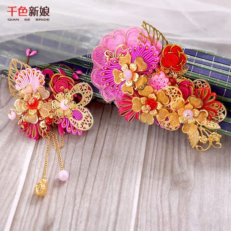 【式头花】_新娘头花图片_红色新娘头花价格_搭配分享 - 爱逛街