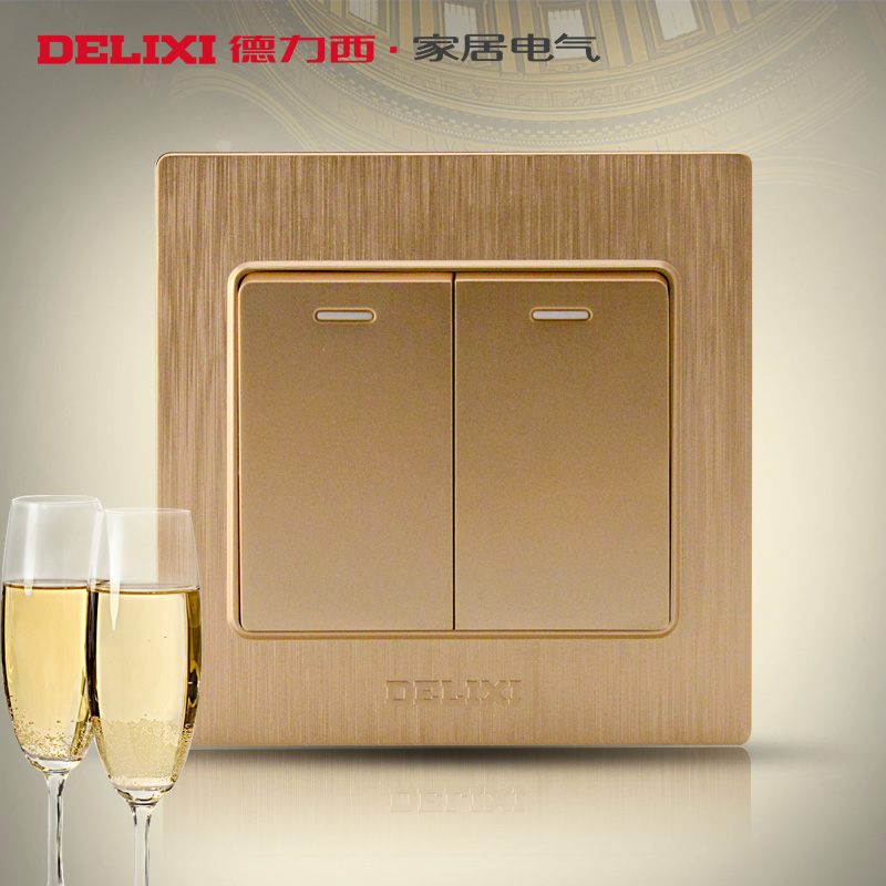 

Выключатель одноклавишный Delixi