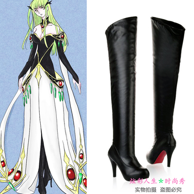 taobao agent Universal black high boots, cosplay