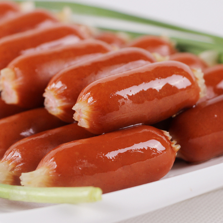 雄丰烟熏脆皮一口小香肠爽口500g包香肠火锅麻辣烫关东煮食材批发