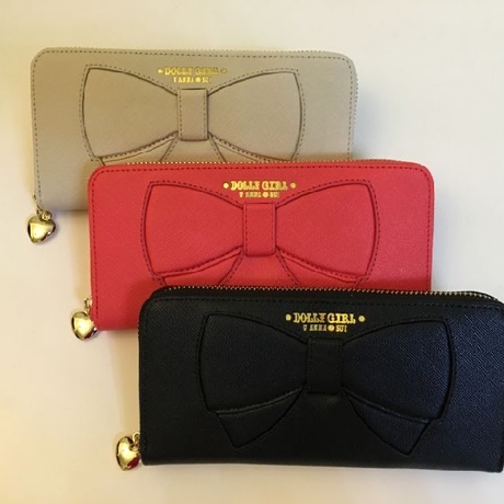 日本官网同步代购原单安娜苏annasui女蝴蝶结长钱包