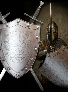 古罗马壁饰壁挂复古仿真圣殿盾牌欧式酒吧咖啡书房欧洲中世纪壁饰