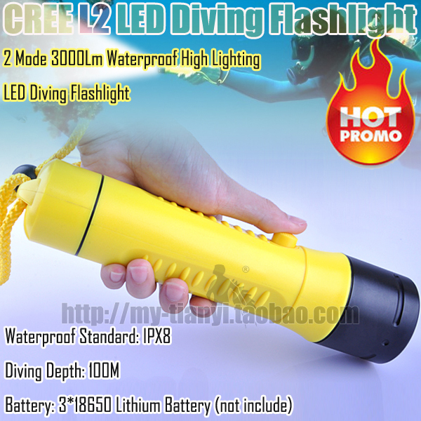 

Ручной фонарик Dive series IPX8 1000