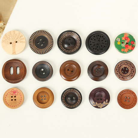 【布袋家】木制大纽扣子文艺 复古原创服饰纽扣 新款椰壳扣