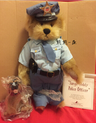 taobao agent Global Limited Police Bear Joint Teddy Bear Ashton Drake Send Police Plush Toys Doll Gifts