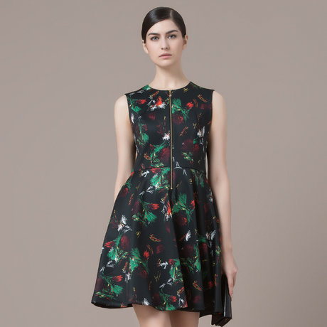 【印花无袖连衣裙】_秋新款专柜图片_印花连衣裙价格_搭配分享 - 爱