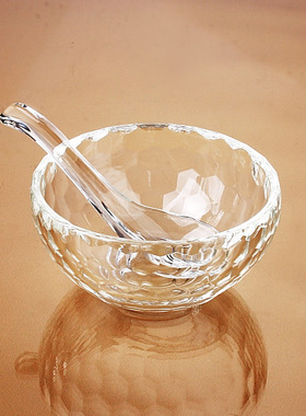 发布了  耐高温透明玻璃碗水晶玻璃碗家用碗具微波炉碗勺套装小汤碗