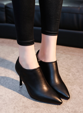 发布了  春秋高跟单鞋2016秋季新款细跟中跟女鞋子女士尖头皮鞋邦搭