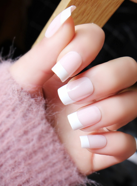 包邮!花飞花法式甲甲片假指甲ol办公款 新娘美甲 背胶款24