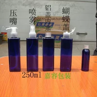 Упаковка Jiarong 250 мл квадратная голубая питомца пластиковая бутылка питомец