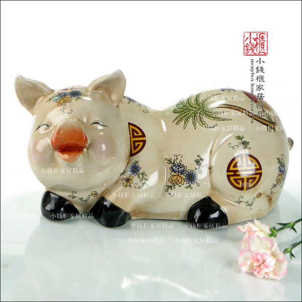 Благоприятный ха-ха Смех большой свинью счастливый Свинина Туанхуа античный ( негабаритных Полем