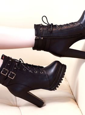 【高跟高筒皮鞋】_长筒高跟皮鞋图片_高跟长筒皮鞋价格_搭配分享 - 爱