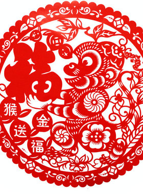 货静电剪纸 猴年贴画 春节窗贴 新年装饰 可批发多款可选