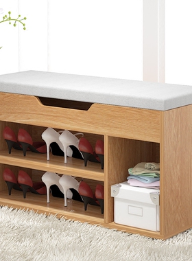 宜家简约现代收纳储物换鞋凳子式穿鞋柜门口可坐多功能沙发试鞋架