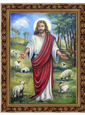 【布面油画】_手绘布面油画图片_耶稣油画价格_搭配分享 - 爱逛街