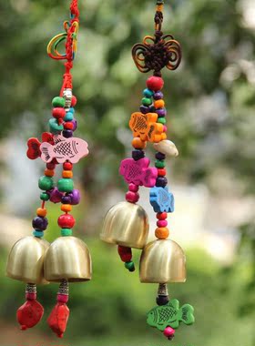 带吸盘可爱的笑脸实心管小风铃*家居 车饰 生日礼物