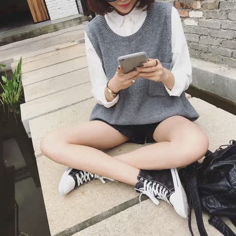 【百搭无袖毛衣】_无袖韩版毛衣图片_百搭显瘦毛衣价格_搭配分享 - 爱