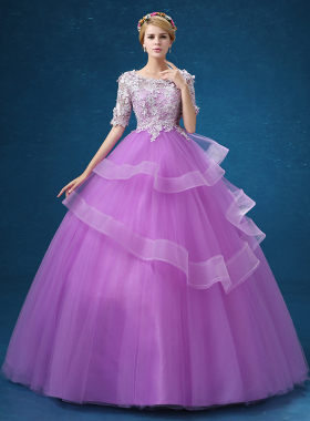 新款2016独唱演出服女蓬蓬裙长款礼服舞台主持艺考声乐服装美声