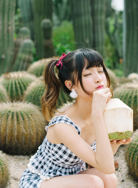 泳衣女三件套保守裙式分体聚拢遮肚显瘦韩国可爱学生少女日系泳装