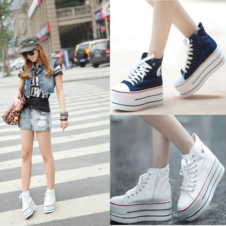 【帆布松糕鞋】图片_价格_搭配分享 - 爱逛街手机版