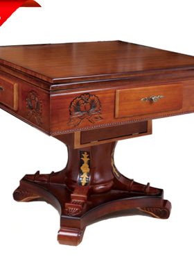 欧式麻将机全自动 餐桌两用麻将桌电动四口机实木麻将机家用机麻