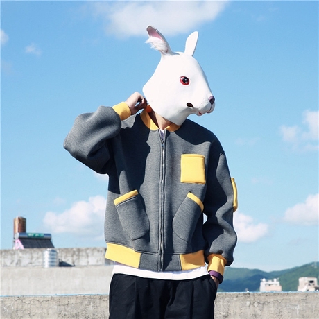 原创秋冬蝙蝠袖太空棉夹克男潮韩版青年学生情侣装棒球服运动外套