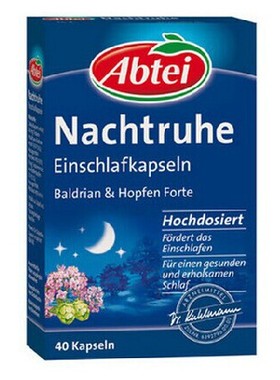 德国直邮abtei nachtruhe天然缬草片镇静安神健康睡眠80粒