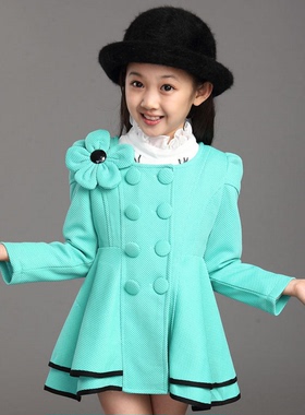 女童装2016春秋季新款韩版大儿童女装小孩衣服中长款牛仔风衣外套