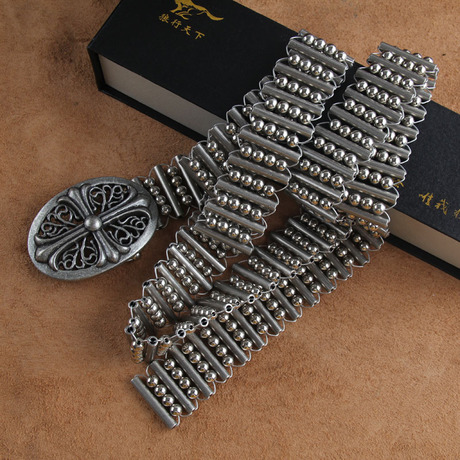 手工钢丝串制武术鞭个性防身腰带 全金属健身重型金刚鞭皮带